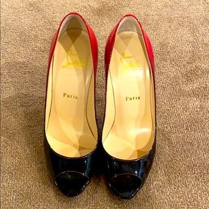Louboutin peep toe heels